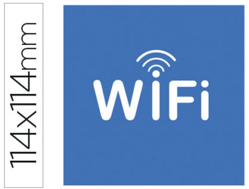 Etiqueta adesiva apli de sinalizacao simbolo wifi 114x114 mm , Apli , 59445 , 8410782121329